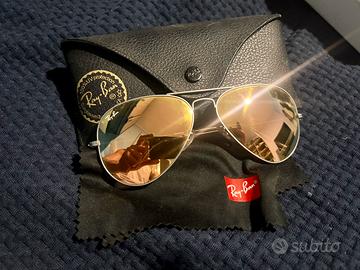 Occhiali Rayban aviatore arancioni