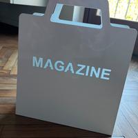 Portariviste metallo verniciato bianco