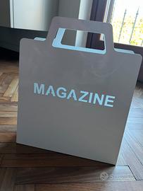 Portariviste metallo verniciato bianco