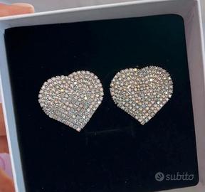 Orecchini cuore Swarowski aurora boreale