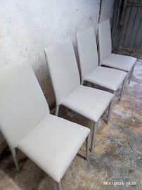 Sedie in similpelle tortora