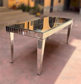 Tavolo Contemporaneo In Vetro Specchiato Design