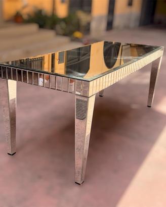 Tavolo Contemporaneo In Vetro Specchiato Design