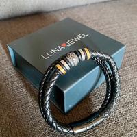 Bracciale uomo Luna Jewel in pelle – Nuovo