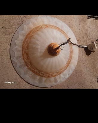 lampadario da cucina, con vetro satinato