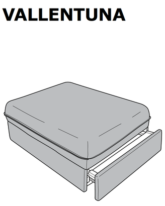 IKEA Vallentuna – Modulo letto singolo Murum nero