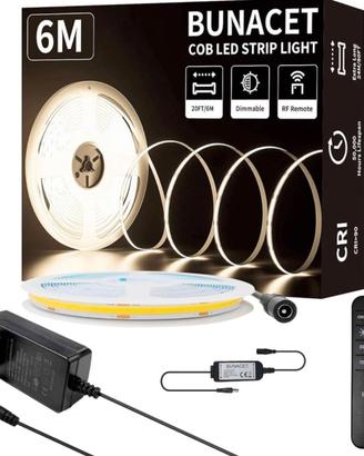 COB Striscia LED Bianco Freddo 6M 24V Dimmerabile