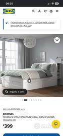 Letto ikeia nero con tuto completo