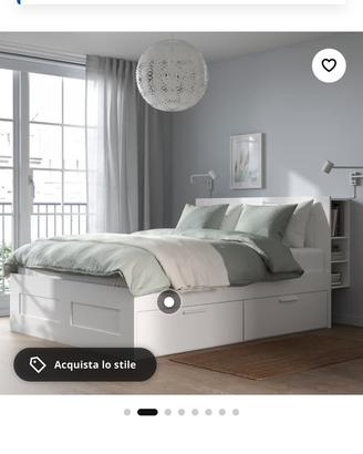 Letto ikeia nero con tuto completo