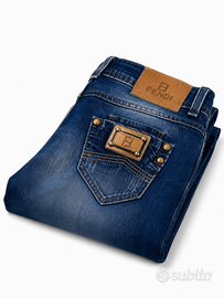 Jeans Fendi Donna Slim Straight IT 42 Italy