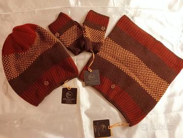 coordinato berretto, scalda collo e guanti