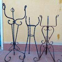 Portavasi 3 Fioriere in ferro battuto