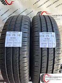 2 PNEUMATICI 215/75 R16C NEXEN ESTIVE SEMINUOVE