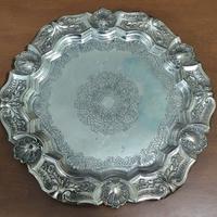Vassoio decorato argentato