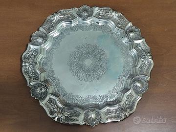 Vassoio decorato argentato
