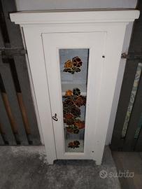 vetrinetta con vetro disegnato 