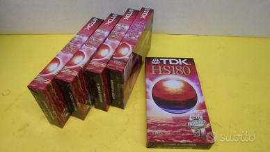 Kit 5 Videocassette VHS 180 minuti, TDK E-180HSEN