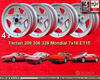 4 pz cerchi Ferrari,Volvo 308 7x16 ET15 5x108