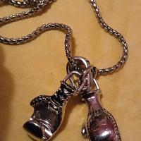 pendente guantoni acciaio Tay Box c.catena