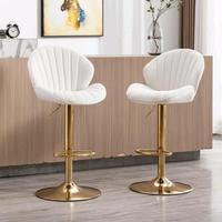 sgabello velluto beige