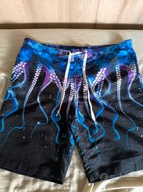 costume da bagno con tentacoli blu e viola 