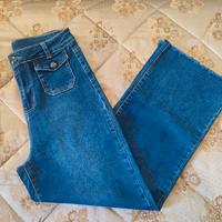 Jeans donna cropped taglia 42 elastic