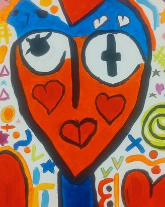 POP STREET ART QUADRO DIPINTO A MANO MADE IN ITA