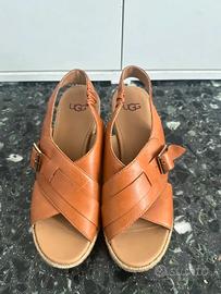 Sandali UGG primaverili chic in pelle caramello