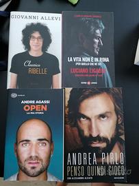 n 4 libri usati PIRLO, AGASSI, ALLEVI, LIGABUE