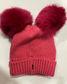 Cuffia Woolrich Nuova - 100% Lana + pelliccia