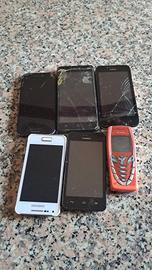 Lotto 6 cellulari non funzionanti