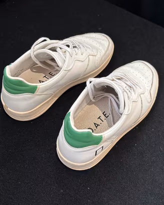 D.A.T.E. COURT CALF WHITE-GREEN