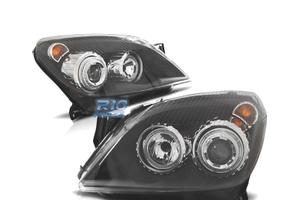 FARI OPEL ASTRA H 04-09 OCCHI ANGEL FONDO NERO