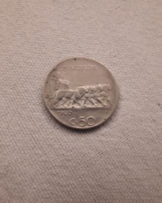 Moneta Italia 50 cent. 1920