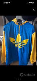 Felpa adidas blu e gialla
