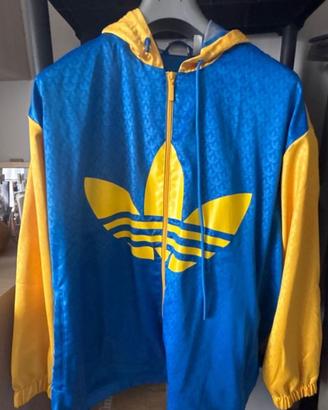 Felpa adidas blu e gialla