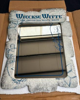 Insegna specchio NUOVA birra Wieckse Witte 64x50