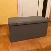 Pouff contenitore grigio