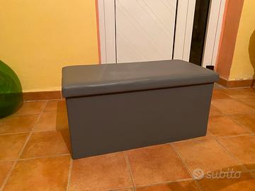 Pouff contenitore grigio