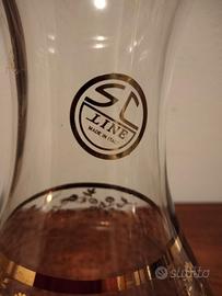 Vaso decorato in vetro