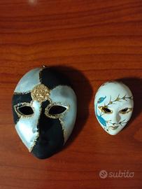 Coppia di Maschere Veneziane Artigianali - Ceramic