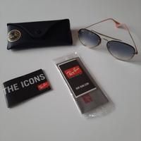 Ray-Ban Aviator RB3584 originali lenti azzurre