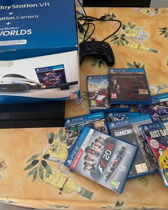 Ps4 + giochi + visore + controler Nacon