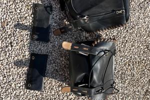 Borse laterali moto custom Harley Indian Scout etc