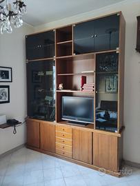 2 Lampadari in ottone e cristallo 