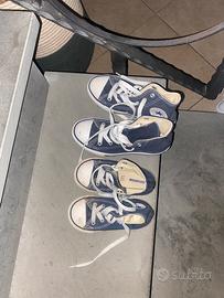 2 paia di converse all stars blu