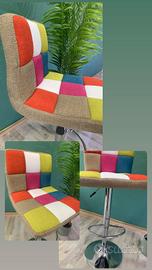 set 4 sgabelli colorati