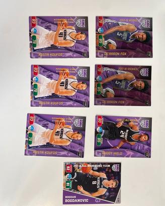 Lotto 7 Carte NBA Kings
