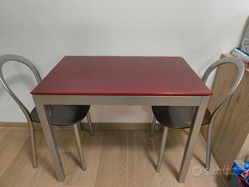tavolo 90x55 cm con due sedie 