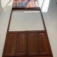 Cornice armadio a muro in legno di noce nazionale